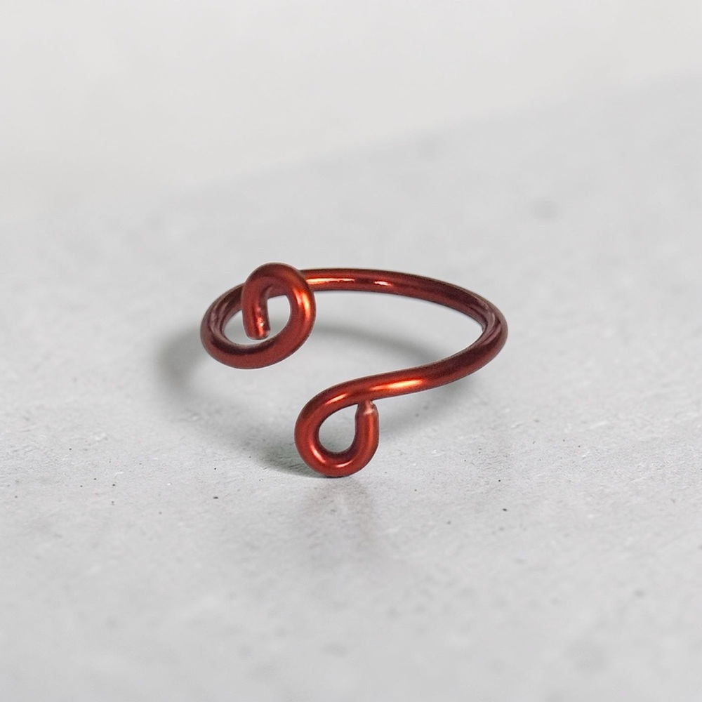 5 For $25💫Alternative Copper Colored Swirl Wire Ring - Picture 3 of 4